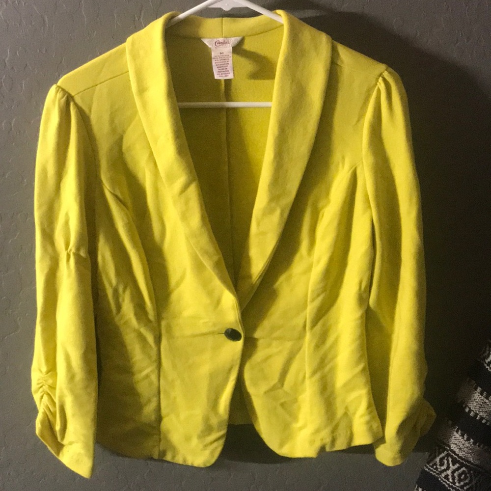 Yellow blazer style jacket